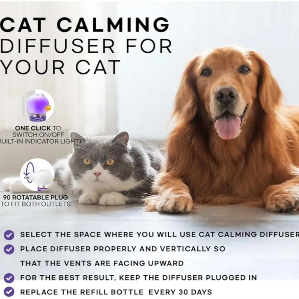 New Cat Calming Premiun Diffuser Relaxing Stress & Anxiety Relief for Cat
